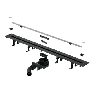 Дренажный канал, Splendy, Vario Drain, шдв 110*300-1200*150, цвет решетки-сталь брашированная