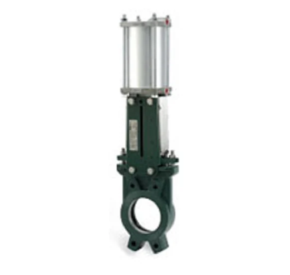 Задвижка шиберная, PN10, DN65, с пневматическим приводом двухстороннего действия, чугун/нитрил