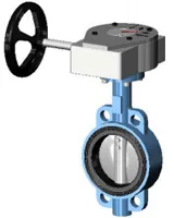 Затвор, Tecfly, межфланцевый, PN25, DN250, диск ковкий чугун, с механическим редуктором — иконка