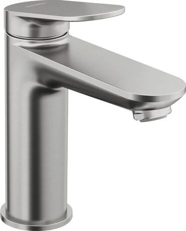 Смеситель для раковины, Duravit, Wave, цвет-сталь нержавеющая матовая