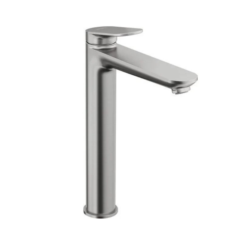 Смеситель для раковины, Duravit, Wave, цвет-сталь брашированная