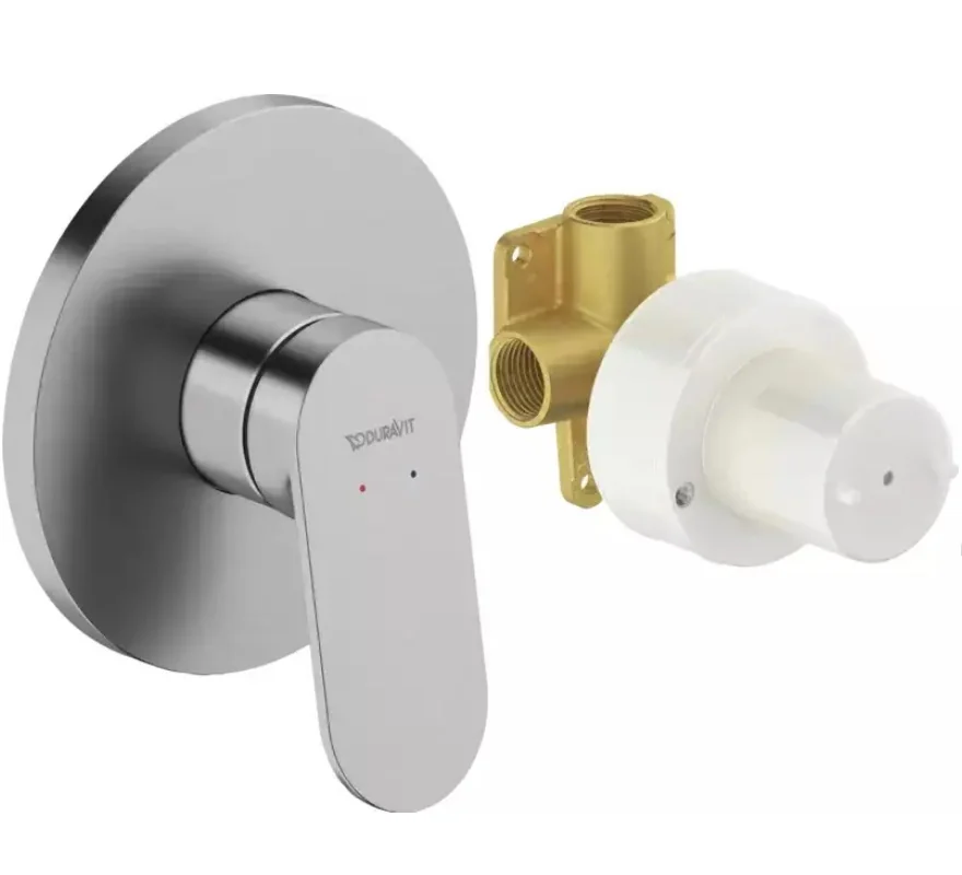 Смеситель для душа, Duravit, Wave, на 1 потребитель, цвет-сталь брашированная