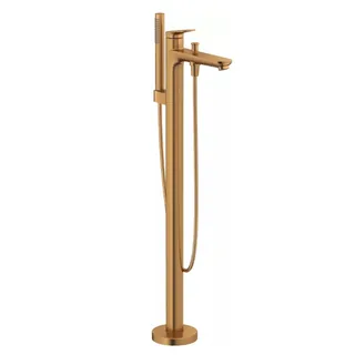 Смеситель для ванны и душа, Duravit, Wave, напольный, цвет-Brushed bronze