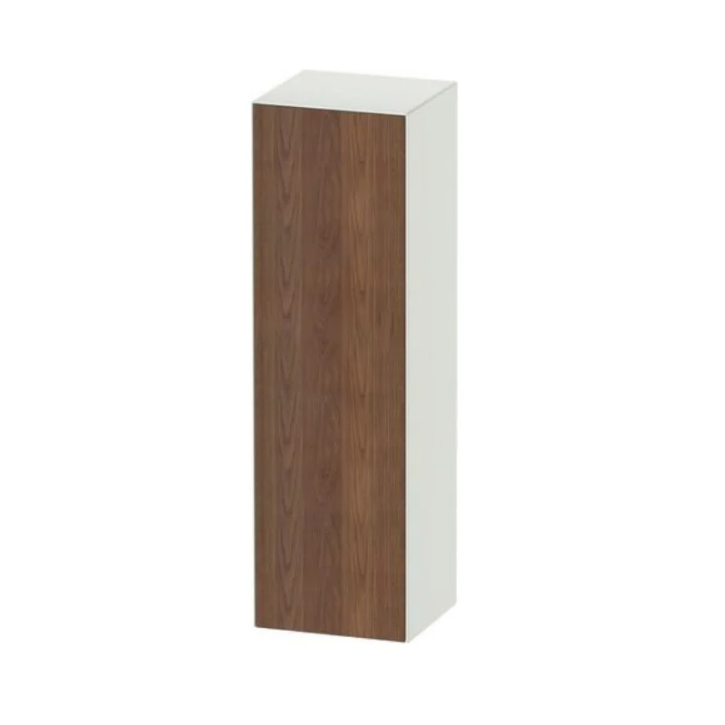 Шкаф-пенал, Duravit, White Tulip, шгв 400*360*1320, петли-слева, цвет-белый шелковисто-матовый/американский орех
