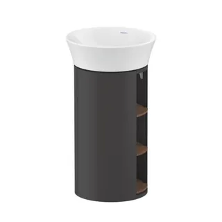 Тумба под раковину, Duravit, White Tulip, шгв 350*410*751, раковина-необходимо заказать, цвет открытых полок-орех, цвет-графитовый шелковисто-матовый