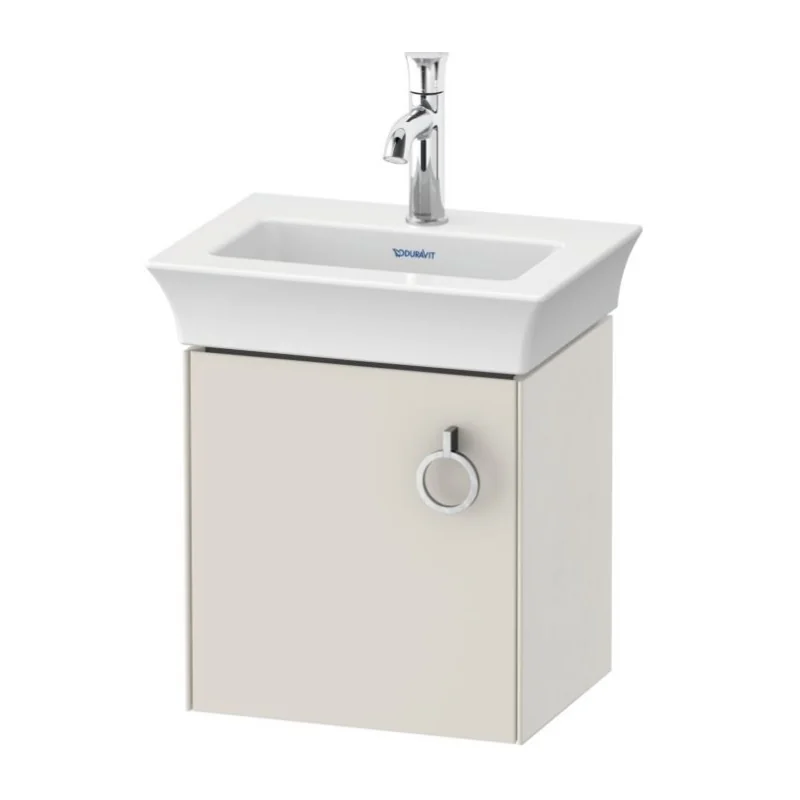Тумба под раковину, Duravit, White Tulip, шгв 384*298*410, раковина-необходимо заказать, петли-слева, цвет-скандинавский белый шелковисто-матовый