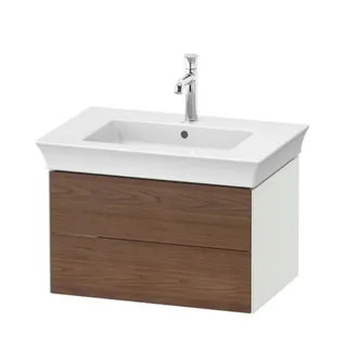 Тумба под раковину, Duravit, White Tulip, шгв 684*458*410 мм, раковина-необходимо заказать, цвет- белый шелковисто-матовый/американский орех — иконка