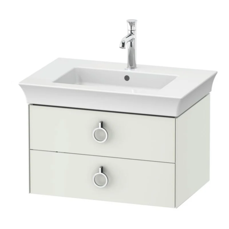 Тумба под раковину, Duravit, White Tulip, шгв 684*458*410 мм, раковина-необходимо заказать, цвет- скандинавский белый шелковисто-матовый
