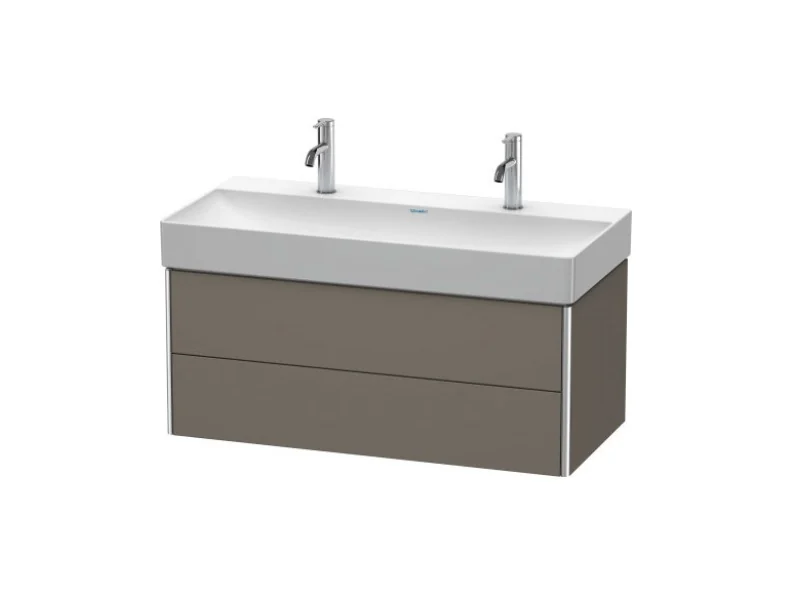 Тумба под раковину, Duravit, XSquare, шгв 984*460*397, раковина-необходимо заказать, цвет-фланелево-серый шелковисто-матовый