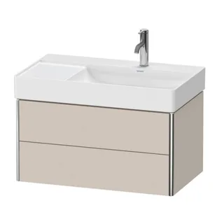 Тумба под раковину, Duravit, XSquare, шгв 784*460*397, раковина-необходимо заказать, цвет-серо-коричневый матовый