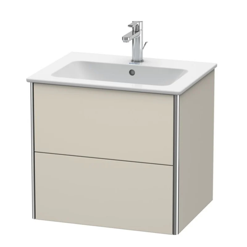 Тумба под раковину, Duravit, XSquare, шгв 610*478*560, раковина-необходимо заказать, цвет-серо-коричневый матовый
