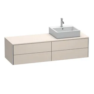 Тумба под раковину, Duravit, XSquare, шгв 1600*548*400, раковина-необходимо заказать, цвет-серо-коричневый матовый