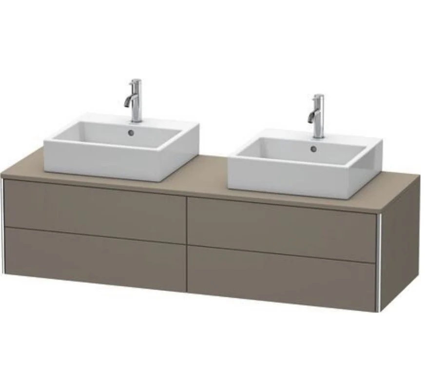 Тумба под раковину, Duravit, XSquare, шгв 1600*548*400, раковина-необходимо заказать, цвет-фланелево-серый шелковисто-матовый